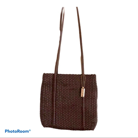 Nine West Handbags - Minimalist Chic Y2K Coastal Grandmother Brown Woven Handbag